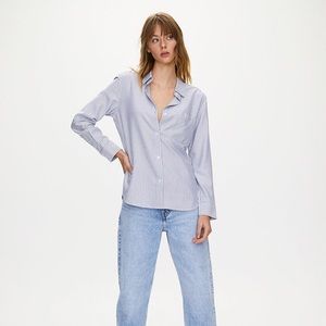 BNWT ARITZIA BUTTON DOWN STRIPED BLOUSE